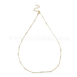 Ionenplattierung (IP) 304 Edelstahl-Halskette mit Drehsteggliedern, golden, 17.40 Zoll (44.2 cm)