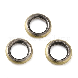Anneaux de liaison en laiton plaqués en rack de style tibétain, Plaqué longue durée, anneau rond, bronze antique brossé, 10x2mm, diamètre intérieur: 6.5 mm