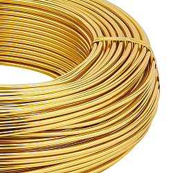 Benecreat 12 gauge (2mm) filo di alluminio dorato 180 piedi (55m) filo pieghevole per scolpire in metallo per alberi bonsai, floreale, fabbricazione di artigianato artistico