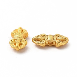 Gestell Legierung Perlen, Knoten, mattgoldene Farbe, 9x18x4.5 mm, Bohrung: 2 mm
