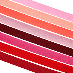 Benecreat 8m 8 Farben ultrabreites dickes flaches Gummiband, Gurtzeug Nähzubehör, mit 8 Stück Metalldraht-Twist-Krawatten, Mischfarbe, 40 mm, 1m / Farbe