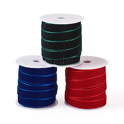 Yilisi 37.5 yardas 3 colores navidad cinta de terciopelo de una sola cara, piso, color mezclado, 5/8 pulgada (15.9 mm), alrededor de 12.50 yarda (11.43 m) / color