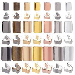 Accessori di abbigliamento chgcraft, cerniera in ottone sulla parte superiore della spina, colore misto, 6x4.5x4mm, 84pcs/scatola