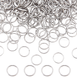 Sunnyclue 304 offene Biegeringe aus Edelstahl, runden Ring, Edelstahl Farbe, 18 Gauge, 10x1 mm, Innendurchmesser: 8 mm, ca. 310 Stk. / Kasten