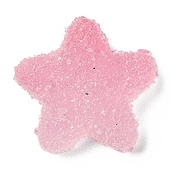 Decoden-Cabochons aus Harz, Nachahmung Süßigkeiten, Ton zwei, Farbverlauf, Stern, rosa, 17x18x6 mm