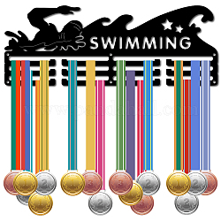 Mode-Eisen-Medaillenhalter, Display-Wandregal, mit Schrauben, Schwimmen Muster, 150x400 mm, Bohrung: 5 mm