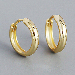 Schlichte Creolen aus 925 Sterlingsilber, Ring, golden, 3 mm, Innendurchmesser: 5 mm