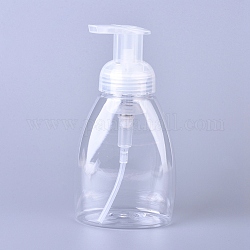 発泡ポンプ石鹸ボトル  詰め替え可能なペットボトル  透明  15.4x8.1cm  容量：250ミリリットル