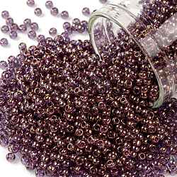Toho perles de rocaille rondes, Perles de rocaille japonais, (202) lilas lustré or, 11/0, 2.2mm, Trou: 0.8mm, environ 5555 pcs/50 g