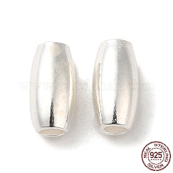 925 perline in argento sterling, riso, 925 argento sterling, 6x3mm, Foro: 1 mm