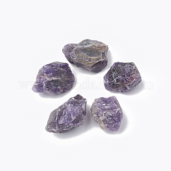 Perles d'améthyste naturelle, pépites, pas de trous / non percés, bleu violet, 10~41x15~30x12~22mm
