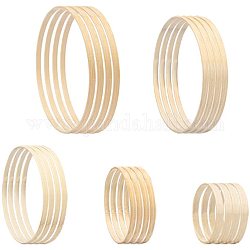 Nbeads 20pcs Traumfänger Reifen, 5 verschiedene Größen Holz Bambus Kreis Ring für DIY Traumfänger Hochzeit Kranz Handwerk machen, Durchmesser: 9.6/12.4/14.3/17.8/19.4 cm