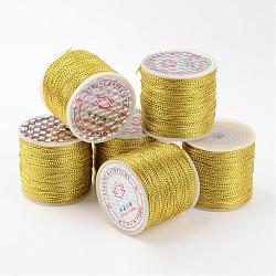 Metallic Thread, Embroidery Thread, Golden, 0.8mm/strand, about 109.36 yards(100m)/roll
