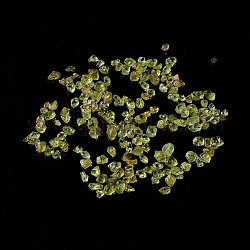 Natürliche Peridot Chip-Perlen, kein Loch / ungekratzt, 2~12x2~10x1~3 mm, ca. 11200 Stk. / 1000 g