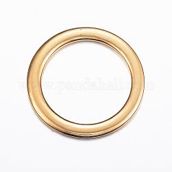 Anillos de enlace de 304 acero inoxidable, anillo, dorado, 35x2mm, interior: 26.5 mm