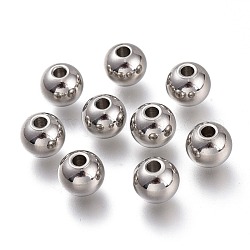 202 Stainless Steel Beads, Rondelle, Stainless Steel Color, 7x6mm, Hole: 2mm