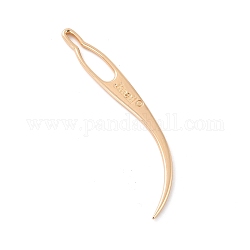 Железные дреды linterlock иглы инструмент, инструмент для вязания крючком, золотые, 73x9x1.8 мм, отверстие : 5.5 мм