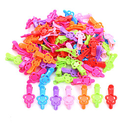 Accessori per capelli per bambini , fermacapelli alligatore di plastica, fiore, colore misto, 38x18.5x15mm
