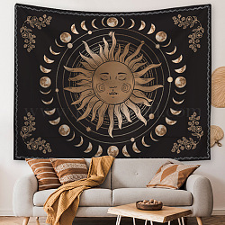 Цветок солнце луна хиппи гобелены, полиэфирный богемный мандала настенный гобелен, для украшения спальни гостиной, прямоугольные, рисунок солнца, 1300x1500 мм