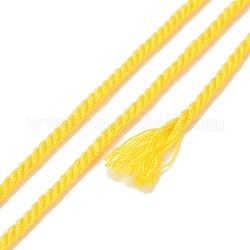 Cordon de coton, corde tressée, avec bobine de papier, pour accrocher au mur, artisanat, emballage cadeau, or, 1.5mm, environ 21.87 yards (20 m)/rouleau