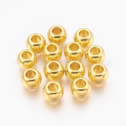 Perline foro grande in lega sitle tibetano, perline con foro grande, cadmio & nichel &piombo libero, rondelle, oro, 10x7mm, Foro: 4.5 mm