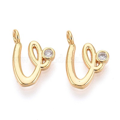 Латунные микро проложить кубического циркония подвески KK-N263-97G-V-1