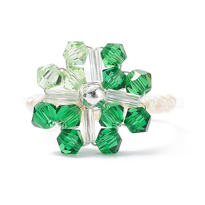 Снежинки кольца на пальцы RJEW-TA00023-01-1