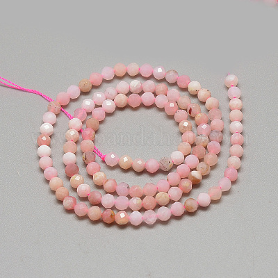 Натуральный розовый опал бусы пряди G-S264-19-3mm-1