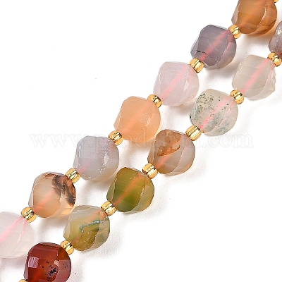 Природный агат бисер нитей G-L579-06A-1