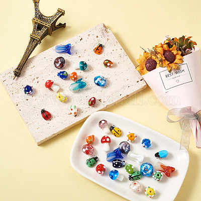 116шт ручной работы бусины лэмпворк LAMP-CD0001-10-1