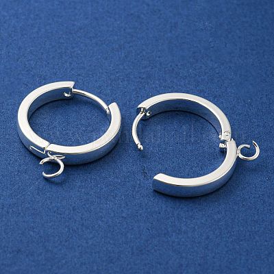 201 фурнитура для сережек-колец Huggie Hoop из нержавеющей стали STAS-A167-01O-S-1