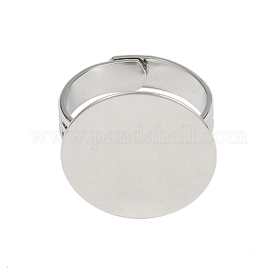 Плоские круглые сеттинги латуни площадку кольцо MAK-S033-018P-NF-1