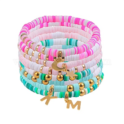 Wholesale Polymer Clay Heishi Beads Stretch Bracelets Sets 