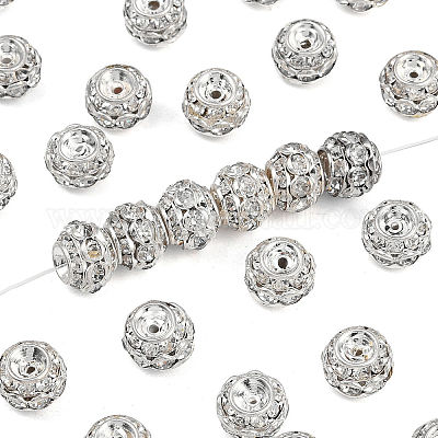 Латунные кристалл горный хрусталь бисер RB-9X10-1