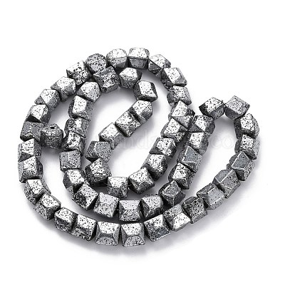 Гальванические бусины из натуральной лавы G-A256-D01-01A-1