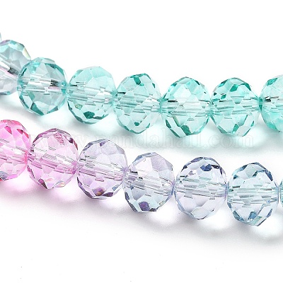 Прозрачные окрашенные стеклянные бусины DGLA-A034-T8mm-A10-1