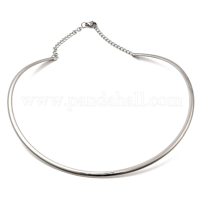 202 чокера из нержавеющей стали с застежками NJEW-H011-10P-1