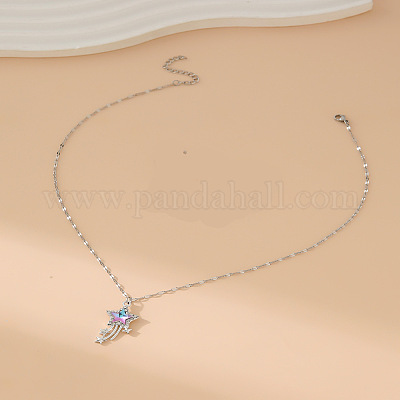 Женские ожерелья с подвеской в виде падающей звезды из страз Aolly FS-WGC456D-03-1