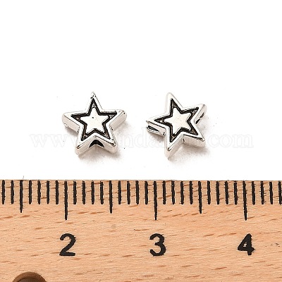 Сплавочные овальные бусины тибетского стиля  FIND-C043-030AS-1