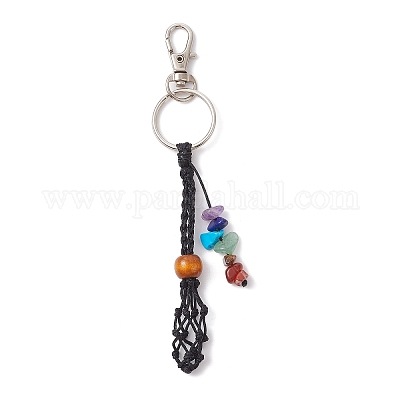 Плетеные нейлоновые брелки-мешочки KEYC-JKC00716-01-1