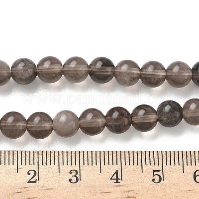 Натуральные ледяные обсидиановые бусинки G-P590-A03-6mm-01-1