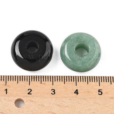 Подвески в виде пончика/диска из смешанных натуральных и синтетических драгоценных камней G-M454-01C-1