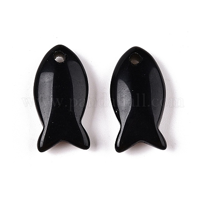 Природные подвески обсидиана G-N342-106A-1