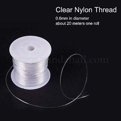4Rolls Clear Fishing Line for Crafts Nylon Invisible Thread for Hanging