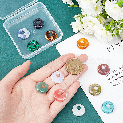 12шт 12 стиля подвески из натуральных и синтетических драгоценных камней G-BC0001-49-1