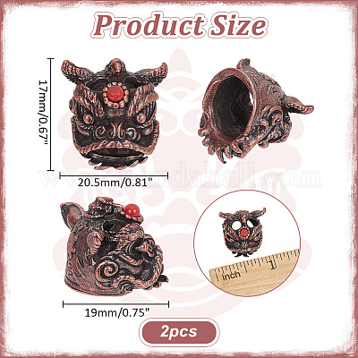 Открытый инструмент edc латунная парашютная веревка европейские бусины&nbsp;LS-KK-WH0081-44A-R-1