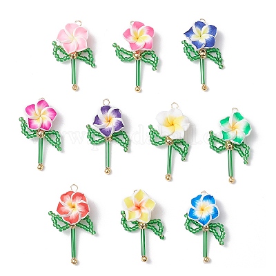 Подвески из семенного стекла и полимерной глины PALLOY-MZ00675-1