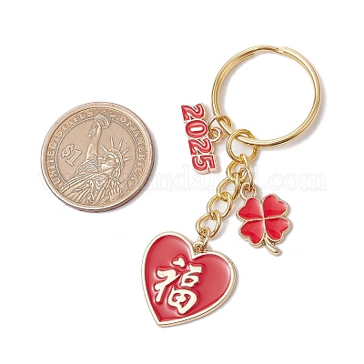 Подвесные брелки из сплава эмали KEYC-JKC01177-01-1