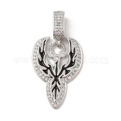 Латунные микро проложить кубического циркония подвески KK-U047-09P-1