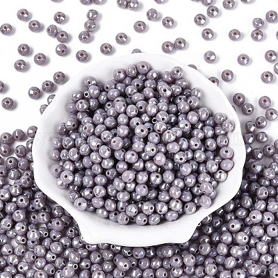 Непрозрачные цветные стеклянные бусины SEED-N007-34J-1